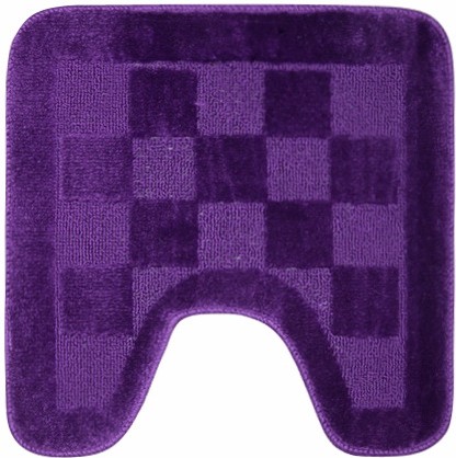 Коврик для ванной АКВАЛИНИЯ Twist Шахматы 45x45 фиолетовый