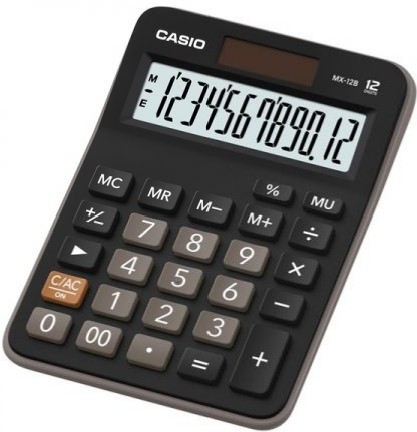 Калькулятор CASIO MX-12B-W-EC черный